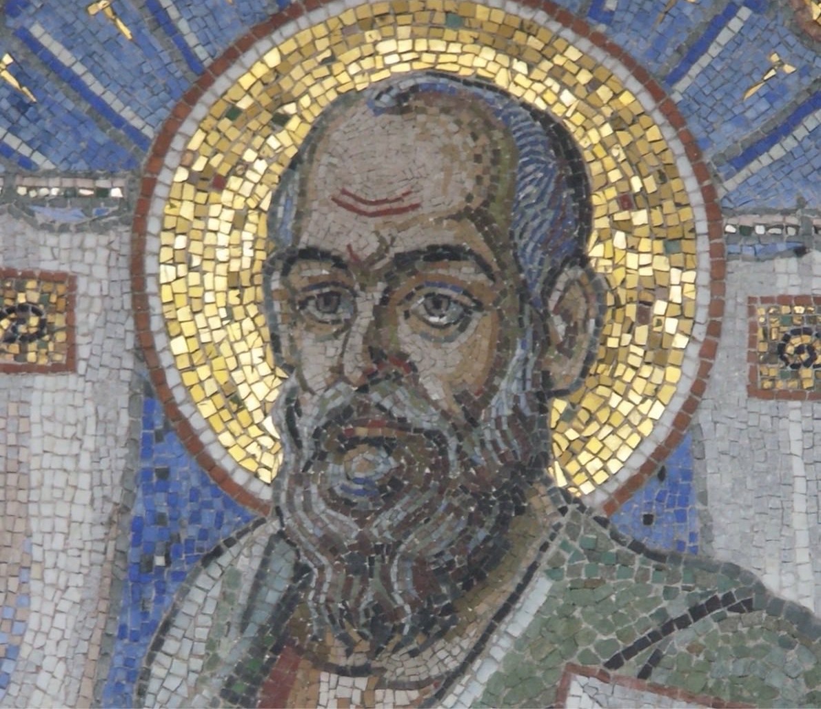 Saint Paul, depicted in mosaic